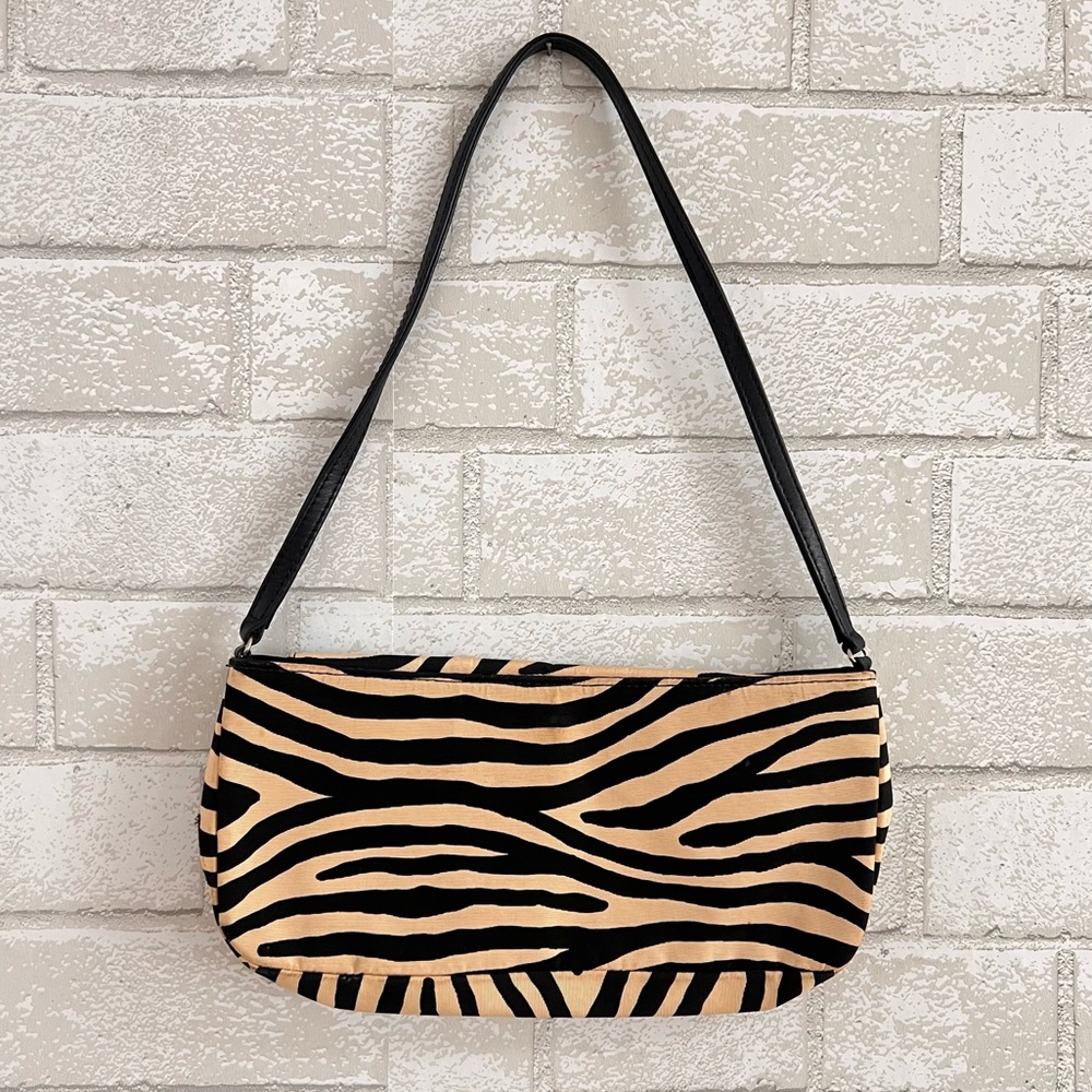 Kate Spade Zebra Print Shoulder Bag - Black and Tan